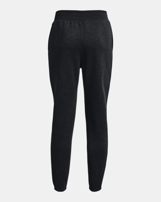 Women's UA Essential Fleece Script Pants, Black, pdpMainDesktop image number 5